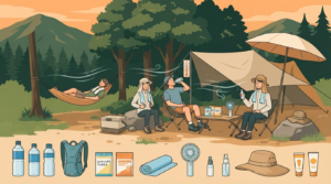 熱中症を防ぐ予防テクニックのイラスト