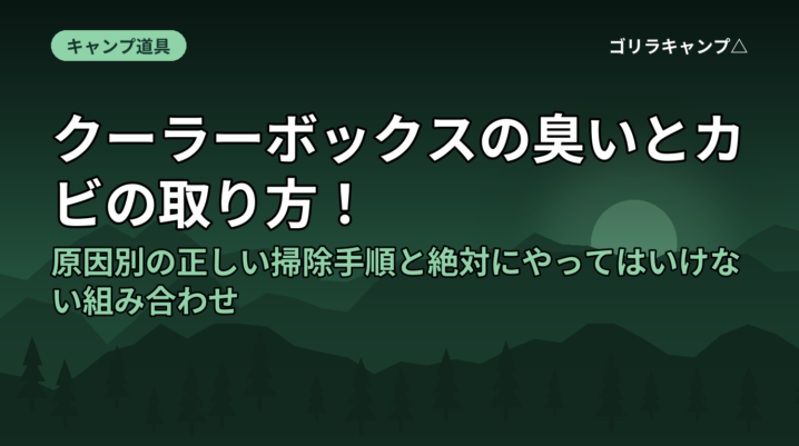 クーラーボックスの臭いとカビの取り方！原因別の正しい掃除手順と絶対にやってはいけない組み合わせ