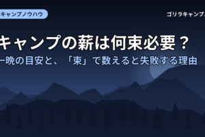 キャンプの薪は何束必要？一晩の目安と、「束」で数えると失敗する理由