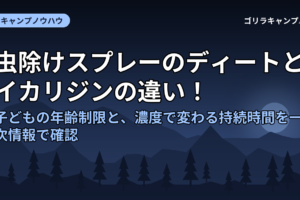 虫除けスプレーのディートとイカリジンの違い！子どもの年齢制限と、濃度で変わる持続時間を一次情報で確認