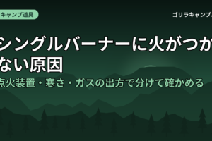 シングルバーナーに火がつかない原因のアイキャッチ画像