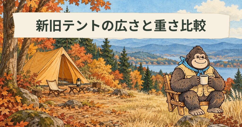 DODキノコテント2は旧モデルと何が違う?床面積1.4倍を公式スペックで検算する