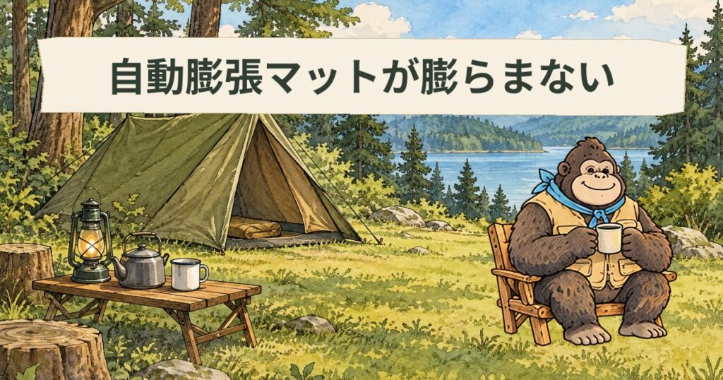 インフレーターマットが膨らまない？｜時間・新品・寒さ・保管を、モンベルとサーマレストの説明で確かめる